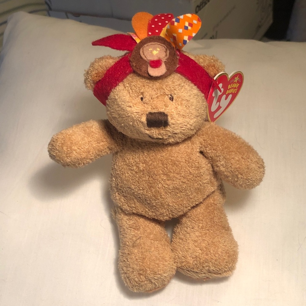 Ty Beanie Baby Little Bear the Bear Thanksgiving Plush 2006